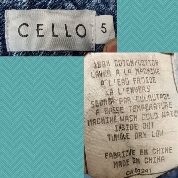 Cello Embroidered High Rise Wide Leg Cargo Pants Y2K Baggy - Picture 5 of 5